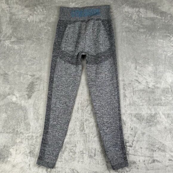 Gymshark Leggings Women XS Flex High Waisted Gray Blue Dry Ankle Athletic Yoga - Picture 1 of 9